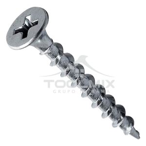 Caja Tornillo Vulcanita 6x1-1/4'' Crs Zincado 1kg/650pcs - Imagen 2
