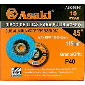 10pcs Disco Flap Lija Traslapado Acero 4.5puLG P40-60-80-100 - Imagen 11