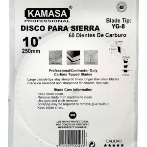 Discos Banco Sierra 10 Pulgadas X 60 Dientes Eje 25.4mm - Imagen 3