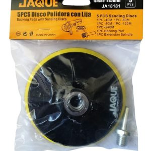 Disco Pulidor Con Velcro Esmeril Angular 115mm/5 Lijas Jaque - Imagen 2
