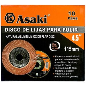 10 Disco Flap Lija Traslapado Madera Hierro Grano 60 4.5puLG - Imagen 3