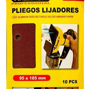 Set 10 Lijas Rectangular Con Velcro Madera Metal 95x185mm - Imagen 9