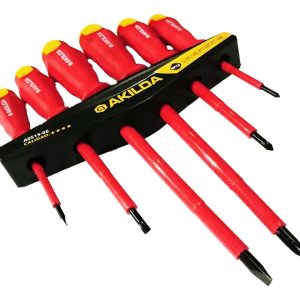 Juego 6 Destornilladores Electricista Aislados 1000v Akilda - Imagen 1