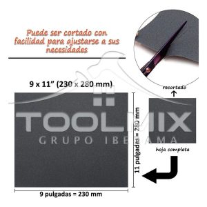 Pliego Lija De Tela Esmeril Al Agua 25 Pcs 230x280mm Kamasa - Imagen 2