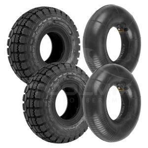 2 Forros Neumático + 2 Cámaras Para Rueda Carretilla 10 PuLG - Imagen 2