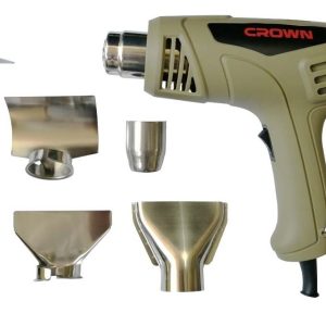 Pistola De Calor + 5 Boquillas Marca Crown 1600w Profesional - Imagen 1