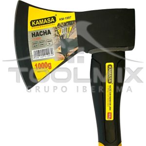 Hacha De Mano Profesional 1.000gr Con Mango De Fibra Y Goma - Imagen 2