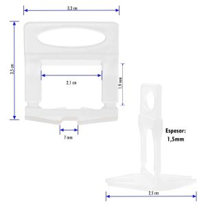 Clips Separador Nivelador De Cerámica 1.5mm / 100pcs Kamasa - Imagen 2