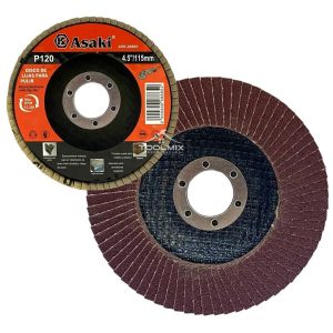 10 Disco Flap Lija Traslapado Madera Hierro Grano120 4.5puLG - Imagen 2