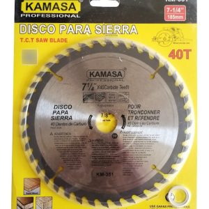 Discos Para Sierra 7-1/4 Pulgadas X 40 Dientes Kamasa. - Imagen 2