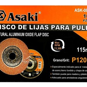 10 Disco Flap Lija Traslapado Madera Hierro Grano120 4.5puLG - Imagen 3