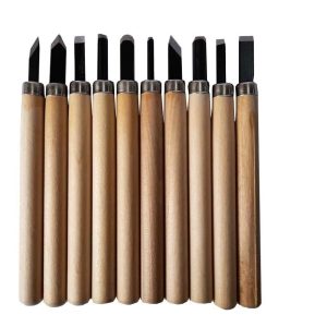 Set / Juego 10 Gubias De Carpintería Mango Madera Kamasa. - Imagen 2