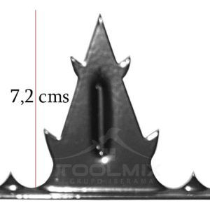 10 Puntas Tiburon De Seguridad Para Rejas Muros 1m X 2mm - Imagen 2