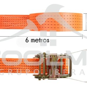 Eslinga Linga Amarre Tensor 6mts X 1,5'' Con Rachet 1500kgs - Imagen 2