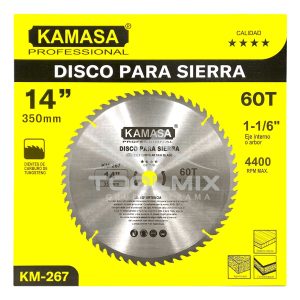 Disco Banco Sierra 14 Pulgadas X 60 Dientes Eje 350mm - Imagen 2
